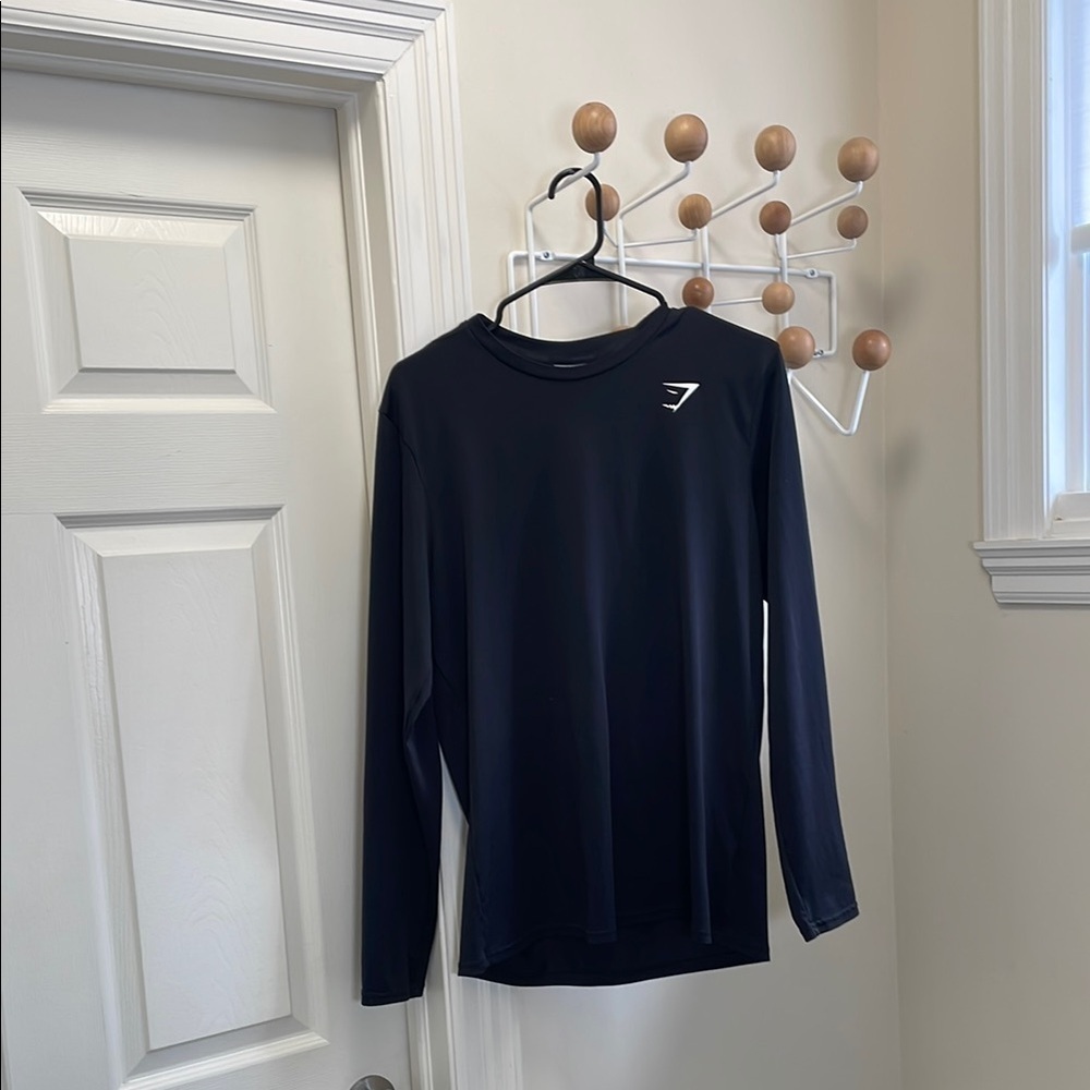 Gymshark - Compression Long Sleeve Workout Top Shirt Black - L